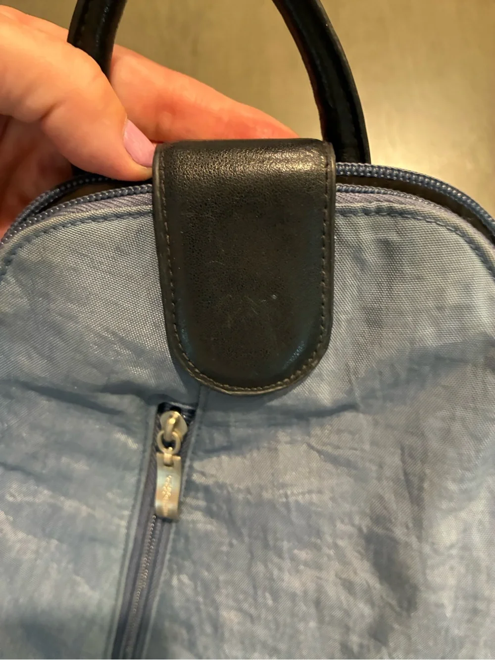 Baggallini Blue Triangular Canvas Backpack - Unbranded